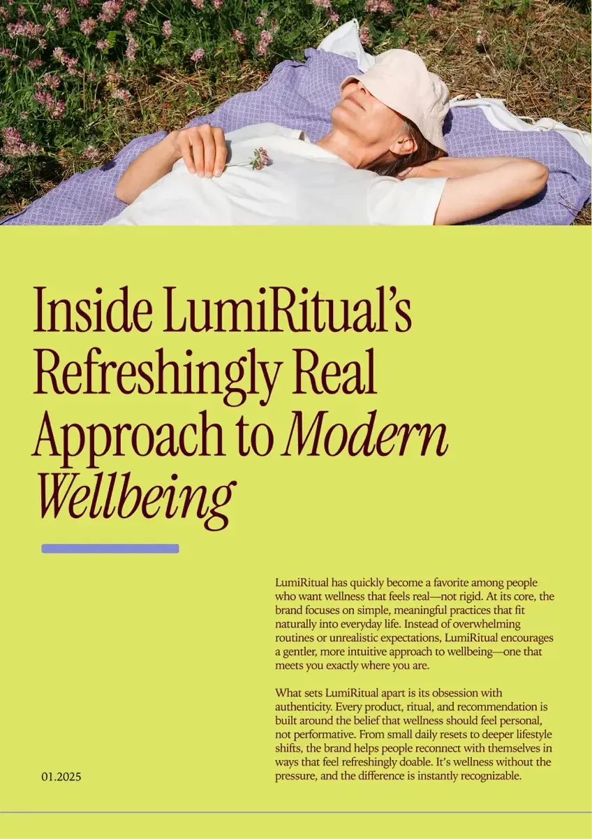 Sample article layout: wellness story