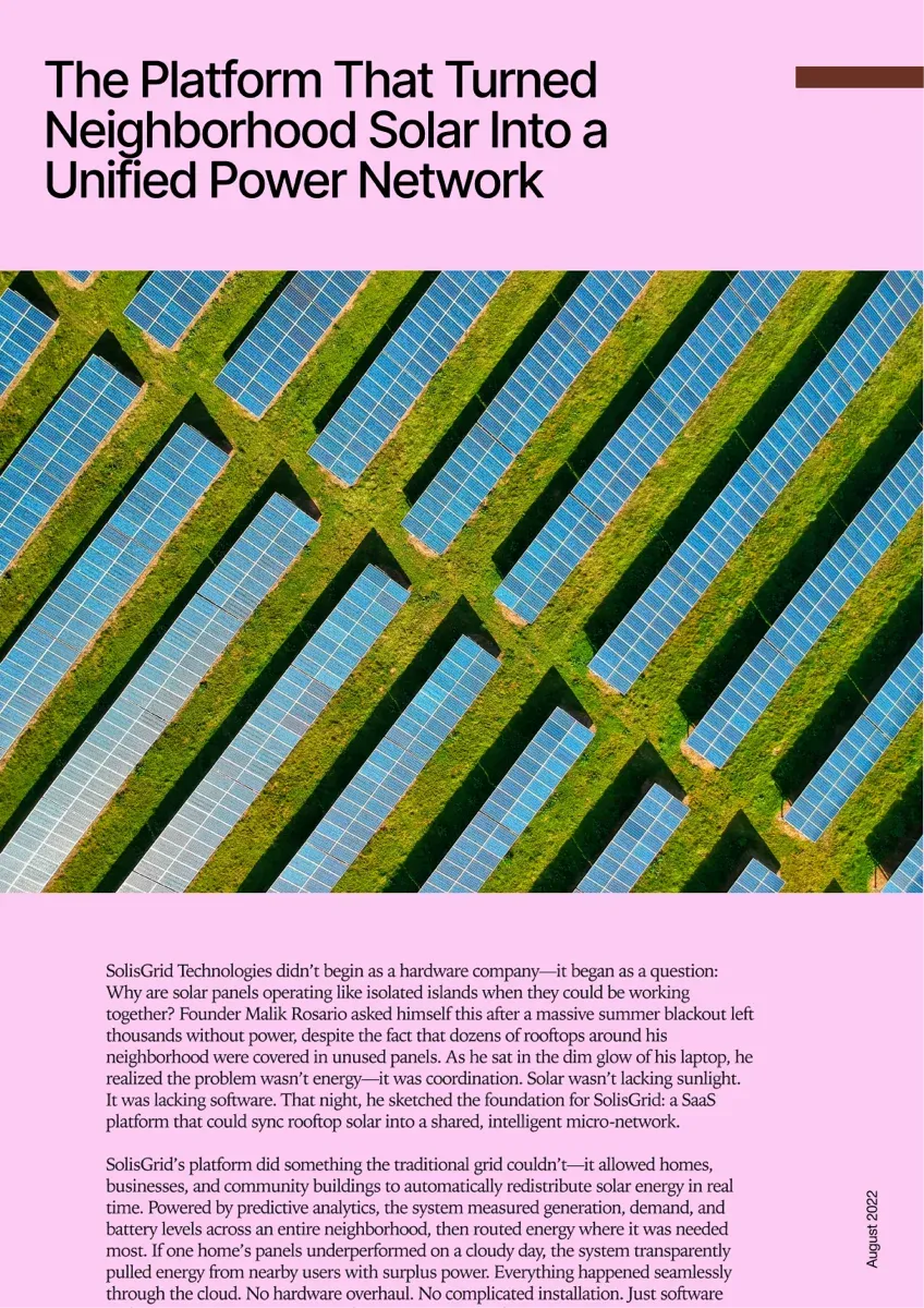 Sample article layout: technology story