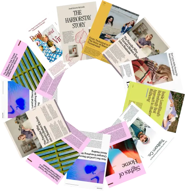 Article carousel showcasing press coverage