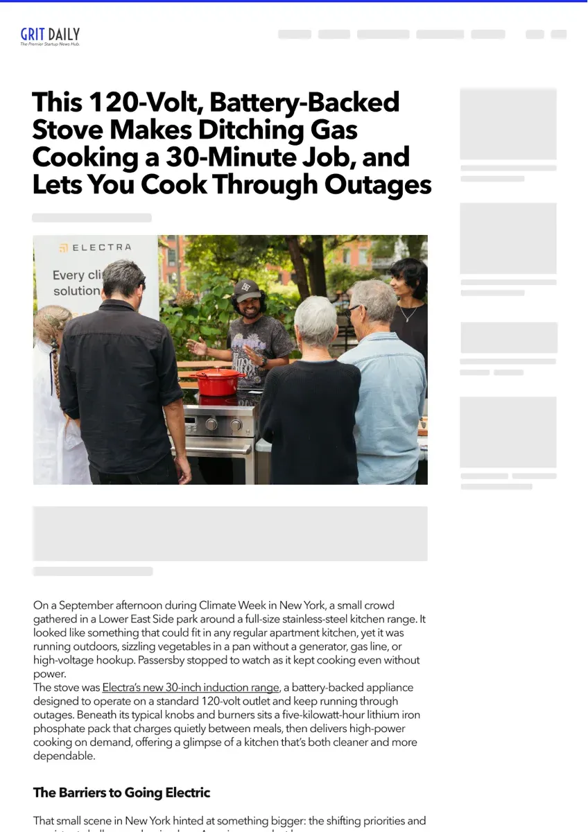 Sample article layout: founder story