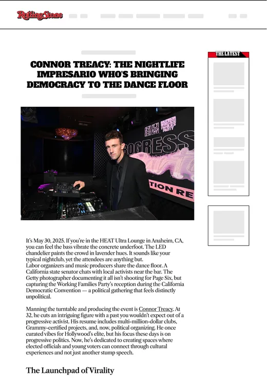 Rolling Stone - Entrepreneur Article