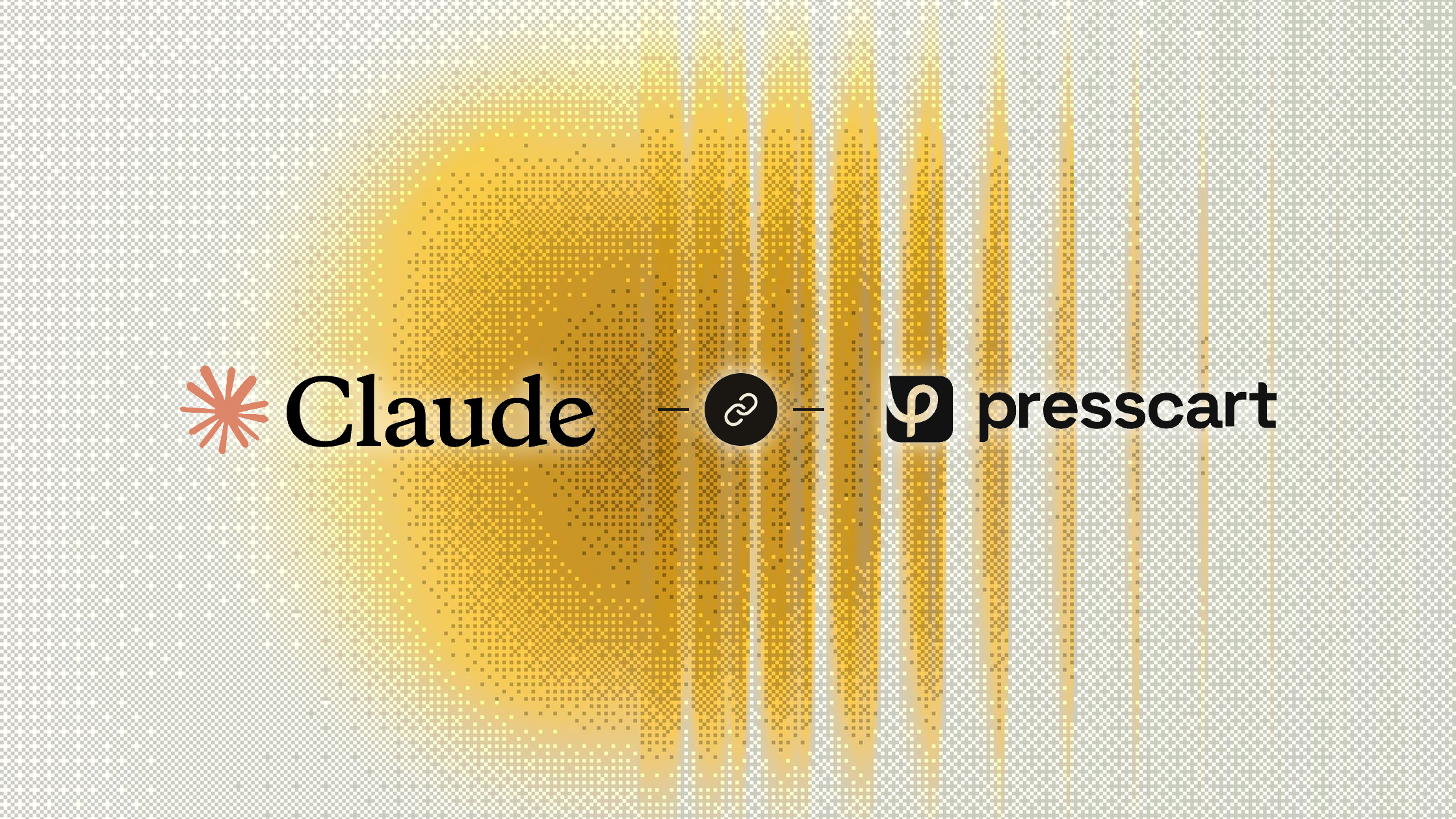 Claude and Presscart logos connected via MCP