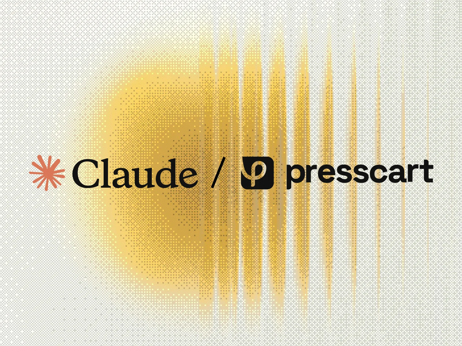 Claude and Presscart logos connected via MCP